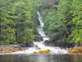 The mouth of the Cascades at the head of Hevenor Inlet