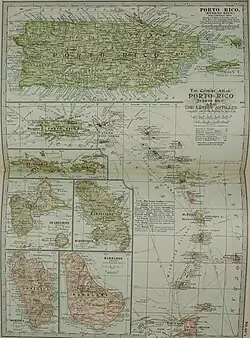 Political map with insets for some islands