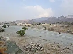 The lower reaches of the Wadi Tayyibah as it combines with other watercourses to form the Seih Dibba, or Dibba plain.