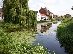 Row of terraced houses along a residential road