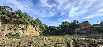 Guadalupe Formation was exposed by an outcrop that was quarried here in Tibagan, Caypombo, Santa Maria, Bulacan