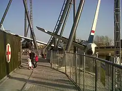 The plane crash featured in the ride