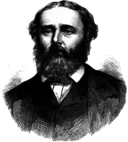 A black and white drawing of Thomas Ferrier Hamilton from 1873.