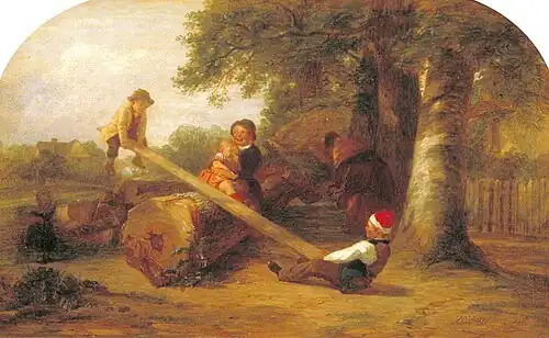 The See-Saw by Thomas Webster