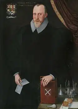 Oil on panel painting of Thomas Nevile