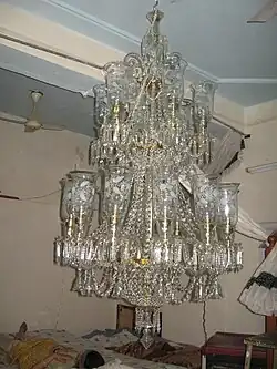 Oddly sited Victorian chandelier