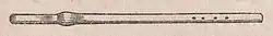 Tibia gingrina (γίγγρας) or gingras, simple reed pipe (single reed), shrill note like a fife, used in Phoenicia and Egypt.[2] Egyptian tomb discoveries are 9 to 18 inches in length.[2]