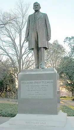 Image 31Statue of Ben Tillman, one of the most outspoken advocates of racism to serve in U.S. Congress (from History of South Carolina)