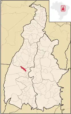 Location in Tocantins state