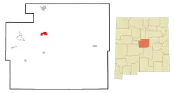 Location of Estancia, New Mexico