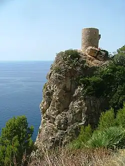 Torre del Verger, guard tower located at Banyalbufar, Majorca, Spain.