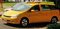 Pre-facelift Toyota Wish as a taxi