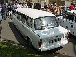 A Trabant 601 modified into a stretch limousine.