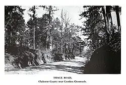 Trace Road near Coonbox Crossroads Claiborne County Mississippi circa 1938