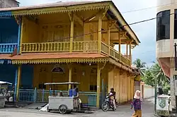 Old peranakan-styled houses in downtown of Bagansiapiapi