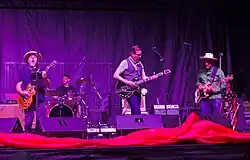 Treble Charger performing in 2024