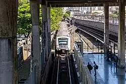 CAF H67 fleet train heading to Bresser-Mooca station