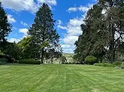 Sizable grassed area