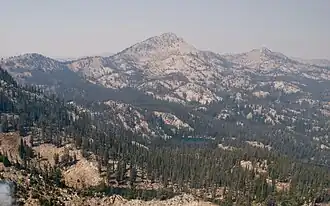 An aerial photo of Trinity Peak