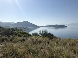 Trizonia island and Sergoula (as seen from the national road)