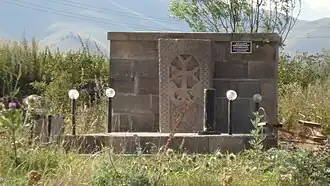 A monument built in honour of the Armenian troops who died in the First Nagorno-Karabakh War