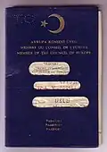 1965 - Republic of Turkey, Regular passport, with "Member of the Council of Europe" printed on the cover