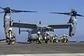 Turkish Navy sailors assigned to TCG Anadolu (L-400) simulate refueling an MV-22B Osprey of the U.S. Navy on Anadolu’s flight deck, August 15, 2024.