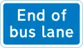 End of bus lane