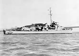 USS Edgar G. Chase (DE-16) in San Francisco Bay, in 1943