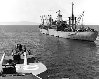 USS Titania (AKA-13) off Wonsan in September 1951