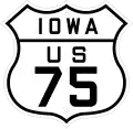 Iowa US 75 shield