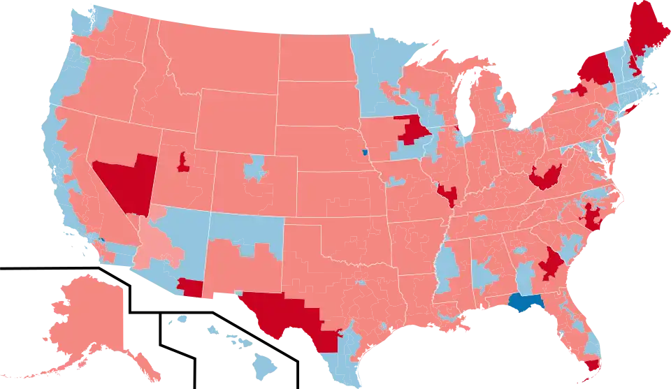 Color coded map of 2014 Senate races