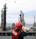 Shot line firing from USS Freedom to USNS Guadalupe, 2010