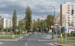 Św. Bonifacego Street in Stegny in 2020.