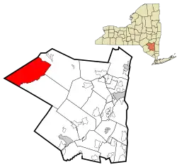 Location in Ulster County and the state of New York.