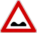 Uneven road or series of bumps ahead