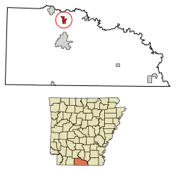 Location of Norphlet in Union County, Arkansas.