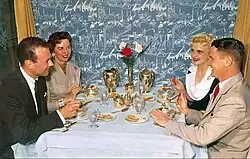 The Gold Room, a private dining room available by reservation.