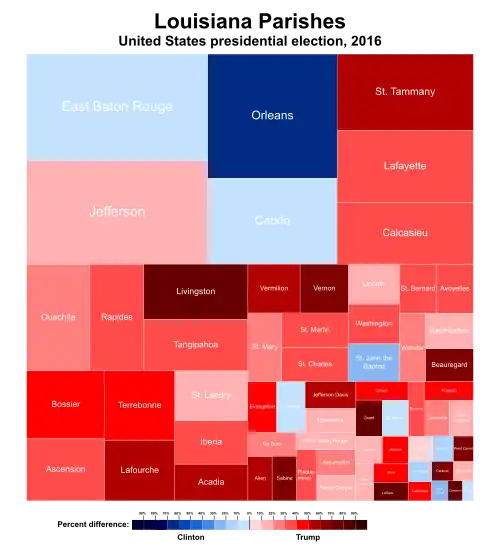 Image 12Treemap of the popular vote by parish, 2016 presidential election (from Louisiana)