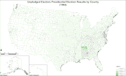 Unpledged electors presidential election results by county