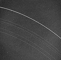 Voyager 2 picture of Uranus' rings