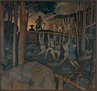 The Forging of the Sampo by Väinö Blomstedt [fi], 1897