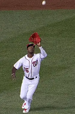 Víctor Robles with the Nationals in 2019.