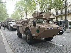 French Army VAB in the new camouflage, spotted after the Bastille Day parade (July 14, 2021)