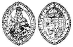 Arms of James I on the seal of the London Company
