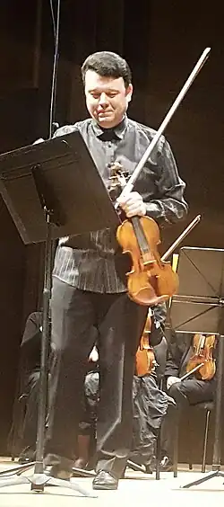 Vadim Gluzman in Montreal, Quebec, Canada inside the MBAM Bourgie Hall