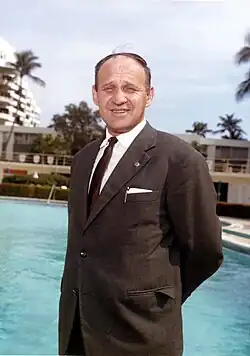 Väinö Linna at Palm Beach, Florida, on a trip to the United States, in March 1963.