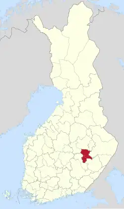 Location of Varkaus sub-region