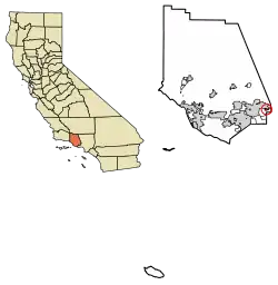 Location in Ventura County and the state of California