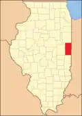 In 1859, the additional territory was split off as Ford County, reducing Vermilion to its current borders.